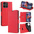 Moto G 2025 Ultra-thin Voltage Side Buckle Horizontal Flip Leather Phone Case - Red