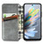 Moto G Power 2025 Cubic Grid Pressed Magnetic Leather Phone Case - Gray