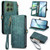 Moto G Power 2025 Geometric Zipper Wallet Side Buckle Leather Phone Case - Green