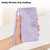 Moto G Power 2025 Grid Butterfly Embossed Pattern Leather Phone Case with Lanyard - Light Purple
