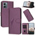 Moto G Power 2025 Triangle Pattern Buckle Clasp Leather Phone Case - Dark Purple