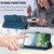 Moto G Power 2025 Tulips Embossed Leather Phone Case with Lanyard - Blue