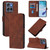 Moto G Stylus 2025 Crossbody 3D Embossed Flip Leather Phone Case - Brown