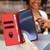 Moto G Stylus 2025 Embossed Multi-functional Wallet Retro Leather Phone Case - Red
