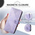 Moto G Stylus 2025 Grid Butterfly Embossed Pattern Leather Phone Case with Lanyard - Light Purple