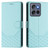 Moto G Stylus 2025 Honeycomb Embossing RFID Leather Phone Case - Mint Green
