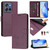 Moto G Stylus 2025 Smile Embossing RFID Leather Phone Case - Violet Moto G Stylus 2025 Smile Embossing RFID Leather Phone Case - Violet