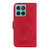 Motorola Edge 2025 Butterfly Rose Embossed Leather Phone Case - Red