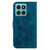 Motorola Edge 2025 Lily Embossed Leather Phone Case - Dark Blue