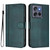 Motorola Edge 2025 Line Splicing Buckle Retro Leather Phone Case - Dark Green