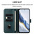 Motorola Edge 2025 Line Splicing Buckle Retro Leather Phone Case - Dark Green
