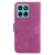 Motorola Edge 2025 Little Tiger Embossed Leather Phone Case - Rose Red