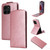 Motorola Edge 2025 Magnetic Vertical Flip Leather Phone Case with Buckle - Rose Gold Motorola Edge 2025 Magnetic Vertical Flip Leather Phone Case with Buckle - Rose Gold