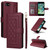 iPhone 7 / 8 / SE 2020 / SE 2022 Diamond Lattice Leather Flip Phone Case - Wine Red