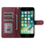 iPhone 7 / 8 / SE 2020 / SE 2022 Diamond Lattice Leather Flip Phone Case - Wine Red