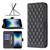 iPhone 7 / 8 / SE 2020 / SE 2022 Diamond Lattice Wallet Leather Flip Phone Case - Black