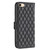iPhone 7 / 8 / SE 2020 / SE 2022 Diamond Lattice Wallet Leather Flip Phone Case - Black
