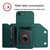 iPhone 7 / 8 / SE 2020 / SE 2022 Skin Feel Four Card Slots Phone Case with Wrist Strap - Green