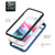 iPhone 7 / 8 / SE 2020 / SE 2022 Starry Sky Solid Color Series Shockproof PC + TPU Protective Case with Ring Holder & Magnetic Function - Blue