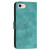 iPhone 7 / 8 / SE 2020 / SE 2022 YX0080 Grid Butterfly Embossed Pattern Flip Leather Phone Case with Lanyard - Light Blue