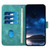 iPhone 7 / 8 / SE 2020 / SE 2022 YX0080 Grid Butterfly Embossed Pattern Flip Leather Phone Case with Lanyard - Light Blue
