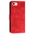 iPhone 7 / 8 / SE 2020 / SE 2022 YX0080 Grid Butterfly Embossed Pattern Flip Leather Phone Case with Lanyard - Red
