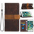 iPhone 7 / 8 / SE 2020 / SE 2022 Grid Stitching Leather Phone Case with Lanyard - Brown iPhone 7 / 8 / SE 2020 / SE 2022 Grid Stitching Leather Phone Case with Lanyard - Brown