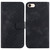 iPhone 7 / 8 / SE 2020 / SE 2022 Seven-shaped Embossed Leather Phone Case - Black