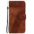 iPhone 7 / 8 / SE 2020 / SE 2022 Seven-shaped Embossed Leather Phone Case - Brown
