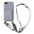 iPhone 7 / 8 / SE 2020 / SE 2022 Card Slot Liquid Silicone Phone Case with Lanyard - Grey