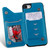 iPhone 7 / 8 / SE 2020 / SE 2022 Cat Bee Embossing Pattern Shockproof Protective Case with Card Slots & Photo Frame - Blue