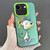 iPhone 7 / 8 / SE 2020 / SE 2022 Dual-sided IMD Animal Graffiti TPU + PC Phone Case - Melting White Green Dog
