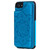 iPhone 7 / 8 / SE 2020 / SE 2022 Flower Embossing Pattern Shockproof Protective Case with Holder & Card Slots & Photo Frame - Blue