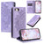 iPhone 7 / 8 / SE 2020 / SE 2022 Totem Embossed Magnetic Leather Phone Case - Purple