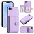iPhone 7 / 8 / SE 2020 / SE 2022 Button Card Bag RFID Anti-theft Phone Case - Purple