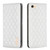 iPhone 7 / 8 / SE 2020 / SE 2022 Diamond Lattice Magnetic Leather Flip Phone Case - White