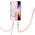 iPhone 7 / 8 / SE 2020 / SE 2022 Electroplating Marble Pattern TPU Phone Case with Lanyard - Rose Gold 005