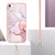 iPhone 7 / 8 / SE 2020 / SE 2022 Electroplating Marble Pattern TPU Phone Case with Lanyard - Rose Gold 005