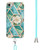 iPhone 7 / 8 / SE 2020 / SE 2022 Electroplating Splicing Marble Flower Pattern TPU Shockproof Case with Lanyard - Blue Flower
