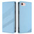 iPhone 7 / 8 / SE 2020 / SE 2022 Embossed Multi-functional Wallet Retro Leather Phone Case - Light Blue