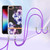 iPhone 7 / 8 / SE 2020 / SE 2022 Flowers Series TPU Phone Case with Lanyard - Purple Begonia