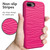 iPhone 7 / 8 / SE 2020 / SE 2022 Wave Pattern 3 in 1 Silicone+PC Shockproof Protective Case - Hot Pink
