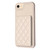 iPhone 7 / 8 / SE 2020 / SE 2022 BF25 Square Plaid Card Bag Holder Phone Case - Beige