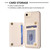 iPhone 7 / 8 / SE 2020 / SE 2022 BF26 Wave Pattern Card Bag Holder Phone Case - Beige