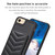 iPhone 7 / 8 / SE 2020 / SE 2022 BF26 Wave Pattern Card Bag Holder Phone Case - Black