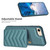 iPhone 7 / 8 / SE 2020 / SE 2022 BF26 Wave Pattern Card Bag Holder Phone Case - Green
