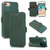 iPhone 7 / 8 / SE 2020 / SE 2022 Push Window Double Buckle PU + Silicone Horizontal Flip Leather Case with Holder & Card Slot - Green