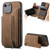 iPhone 7 / 8 / SE 2020 / SE 2022 Retro Leather Zipper Wallet Back Phone Case - Brown