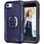 iPhone 7 / 8 / SE 2020 / SE 2022 3 in 1 PC + TPU Phone Case with Ring Holder - Navy Blue