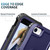 iPhone 7 / 8 / SE 2020 / SE 2022 3 in 1 PC + TPU Phone Case with Ring Holder - Navy Blue